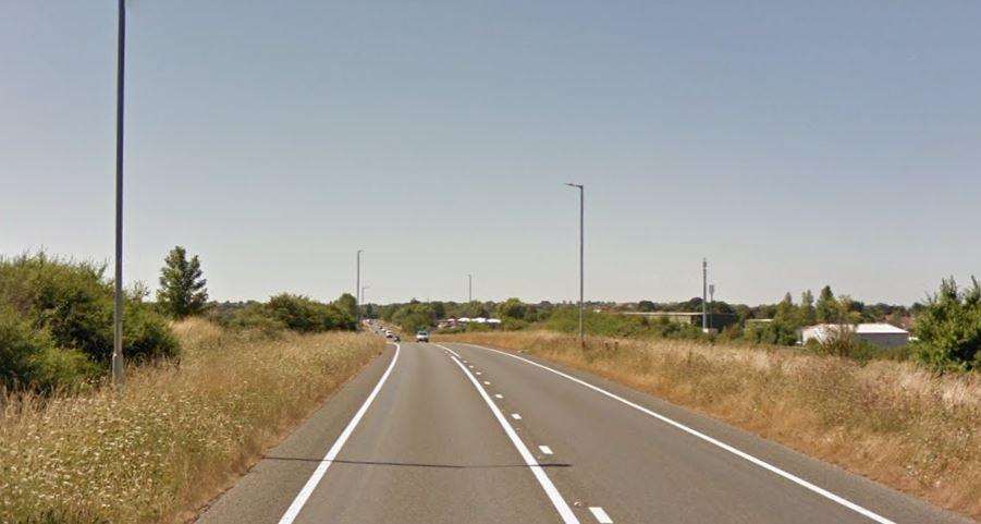 The A2990, near where the incident took place. Picture: Google (7522135)