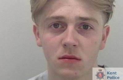 Billy Treays, 20, was jailed for nearly four years. Picture: Kent Police