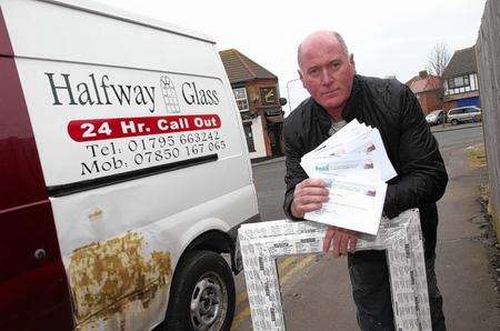 Terry Ronayne is fed up with getting parking tickets outside his shop