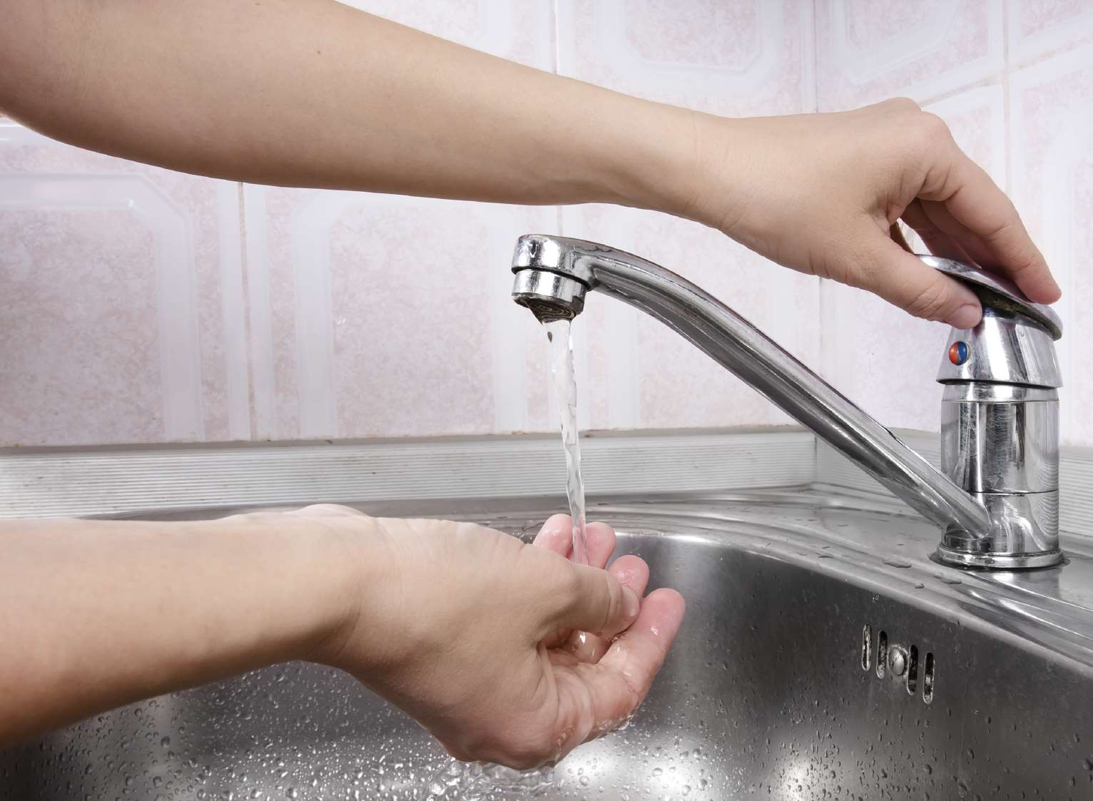 Water pressure has decreased while maintenance work is taking place. Stock picture