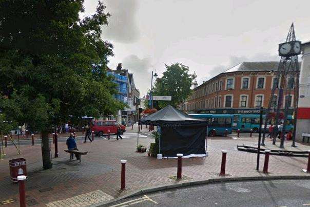 Construction work on the Fiveways piazza began in September