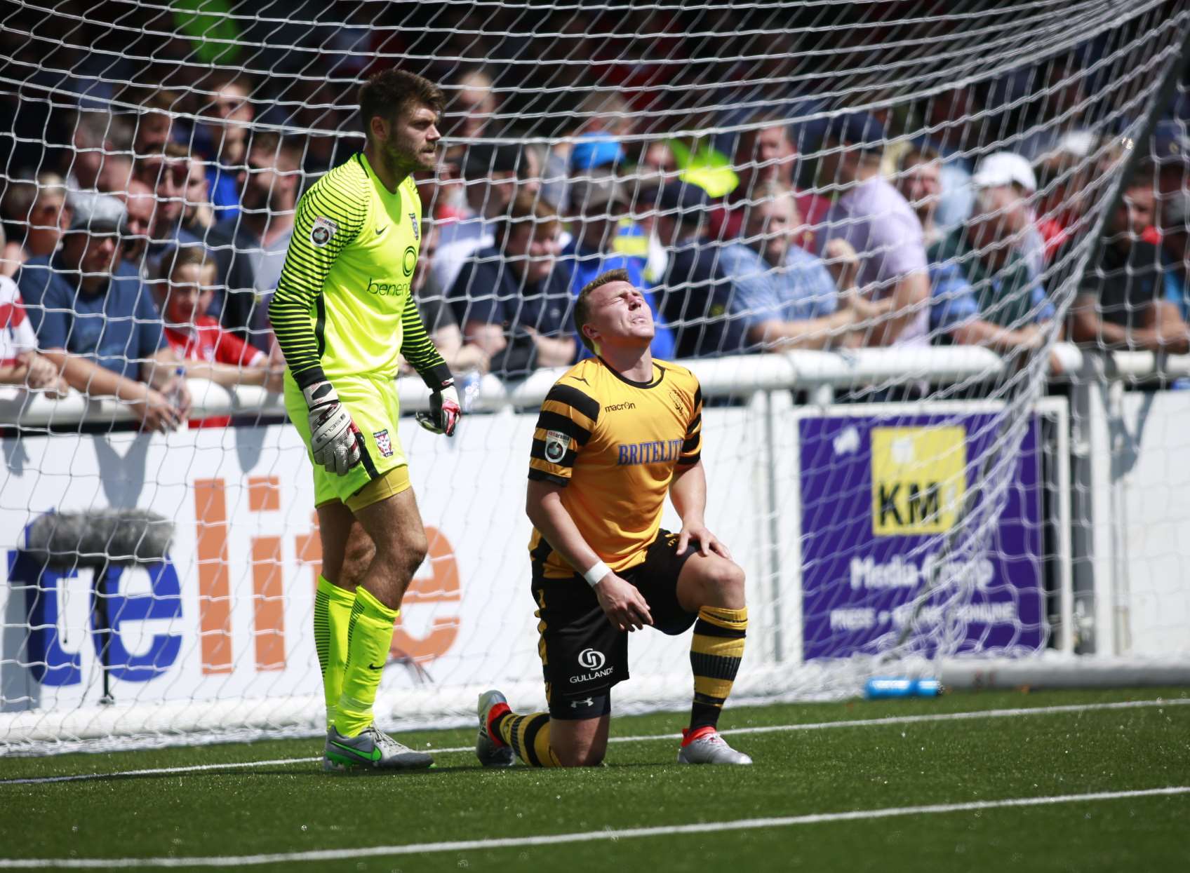 So close for Maidstone striker Alex Flisher Picture: Martin Apps