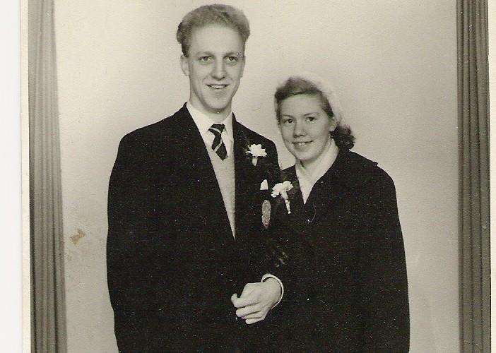 Matthew and Hazel Bodiam on their wedding day in 1959