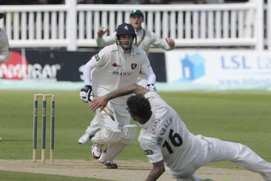 Brendan Nash, who scored 126 in Kent's first innings, saw his side home as they chased down 54 in their second innings to beat Surrey. Picture: Barry Goodwin