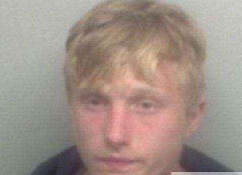 Alfie Robinson who was jailed for robbery after a confrontation in a Warden Bay car park. Picture: Kent Police
