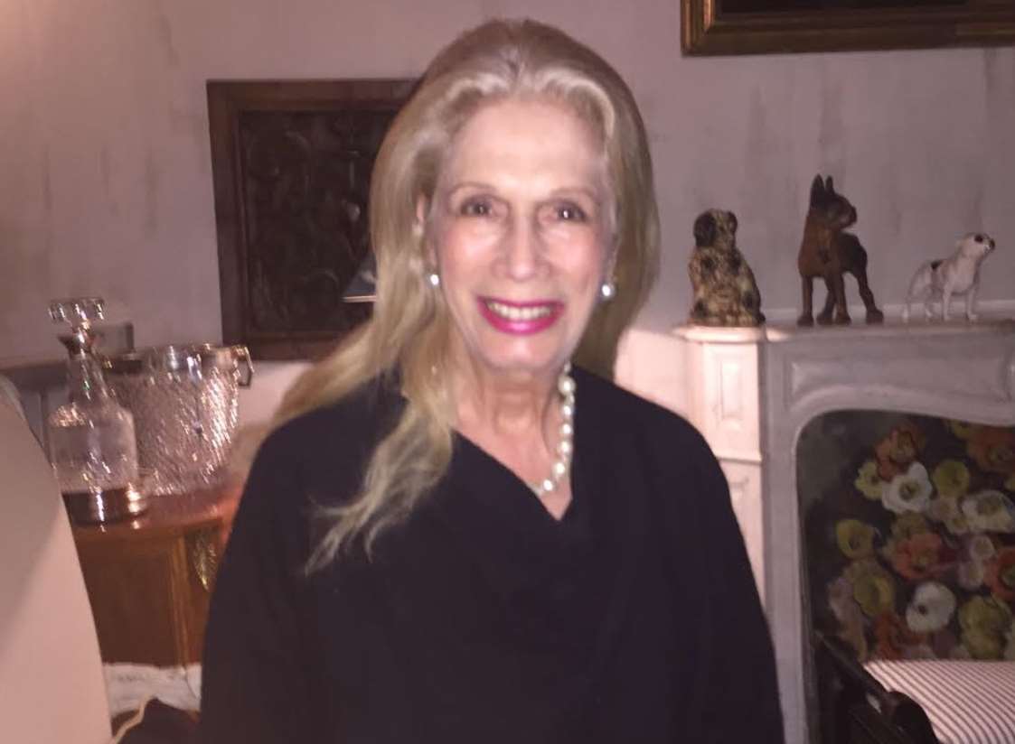 Lady Colin Campbell relaxed with a vodka and cranberry juice