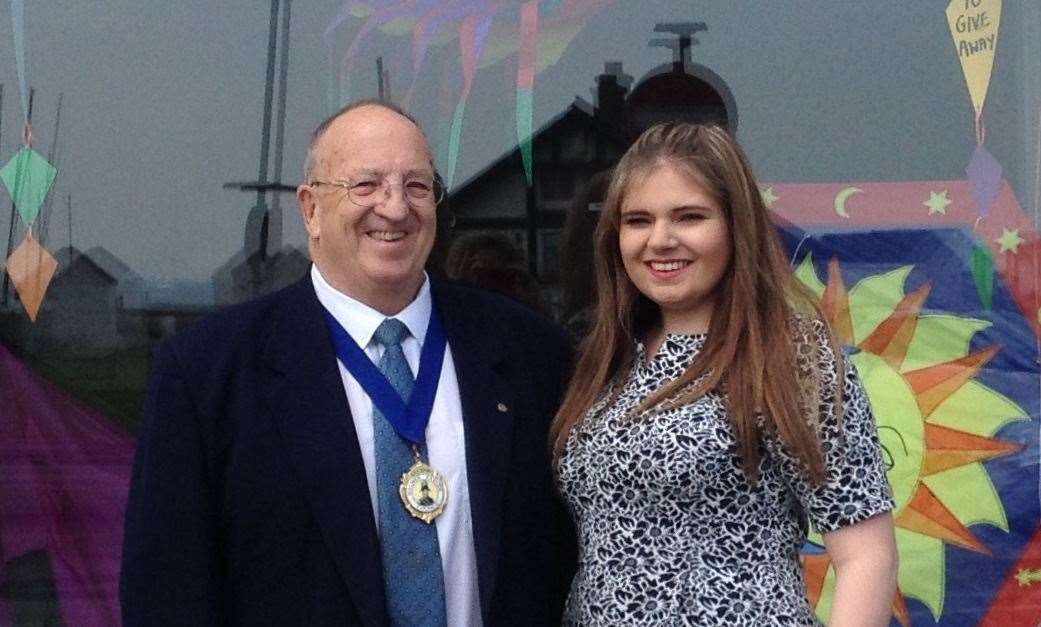 Amy Herring on her joining Walmer Parish Council in 2016, with chairman Pat Heath. Submitted picture.