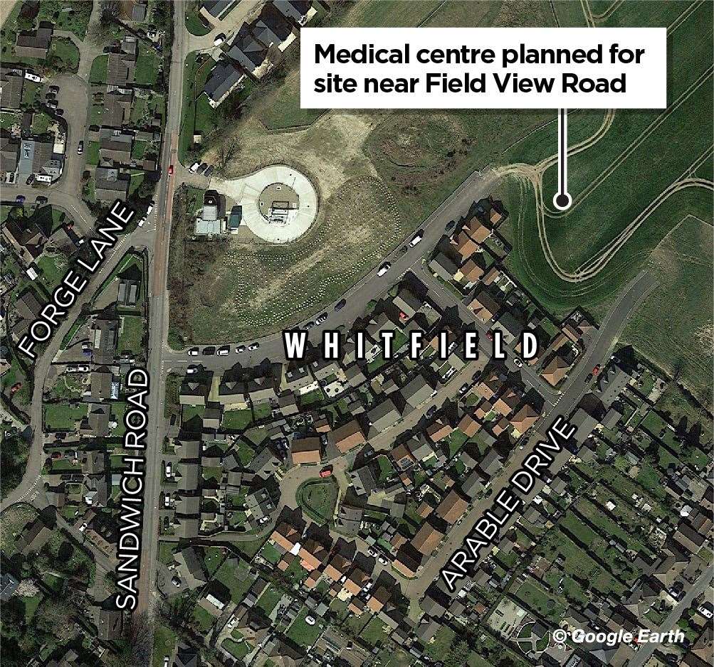 Where the centre is planned for. Graphic by KMG via Google Earth
