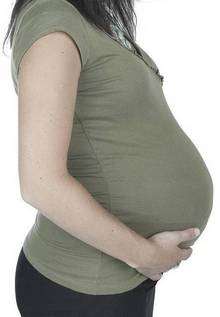 Pregnant woman baby bump file picture