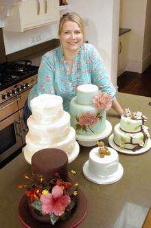 Francesca Pitcher with her cakes.
