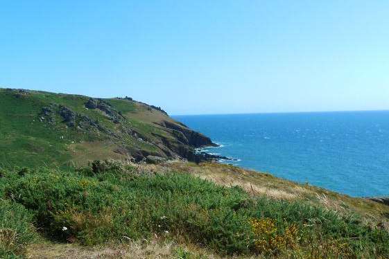 View from the South West Coast Path, at Soar Mill Cove