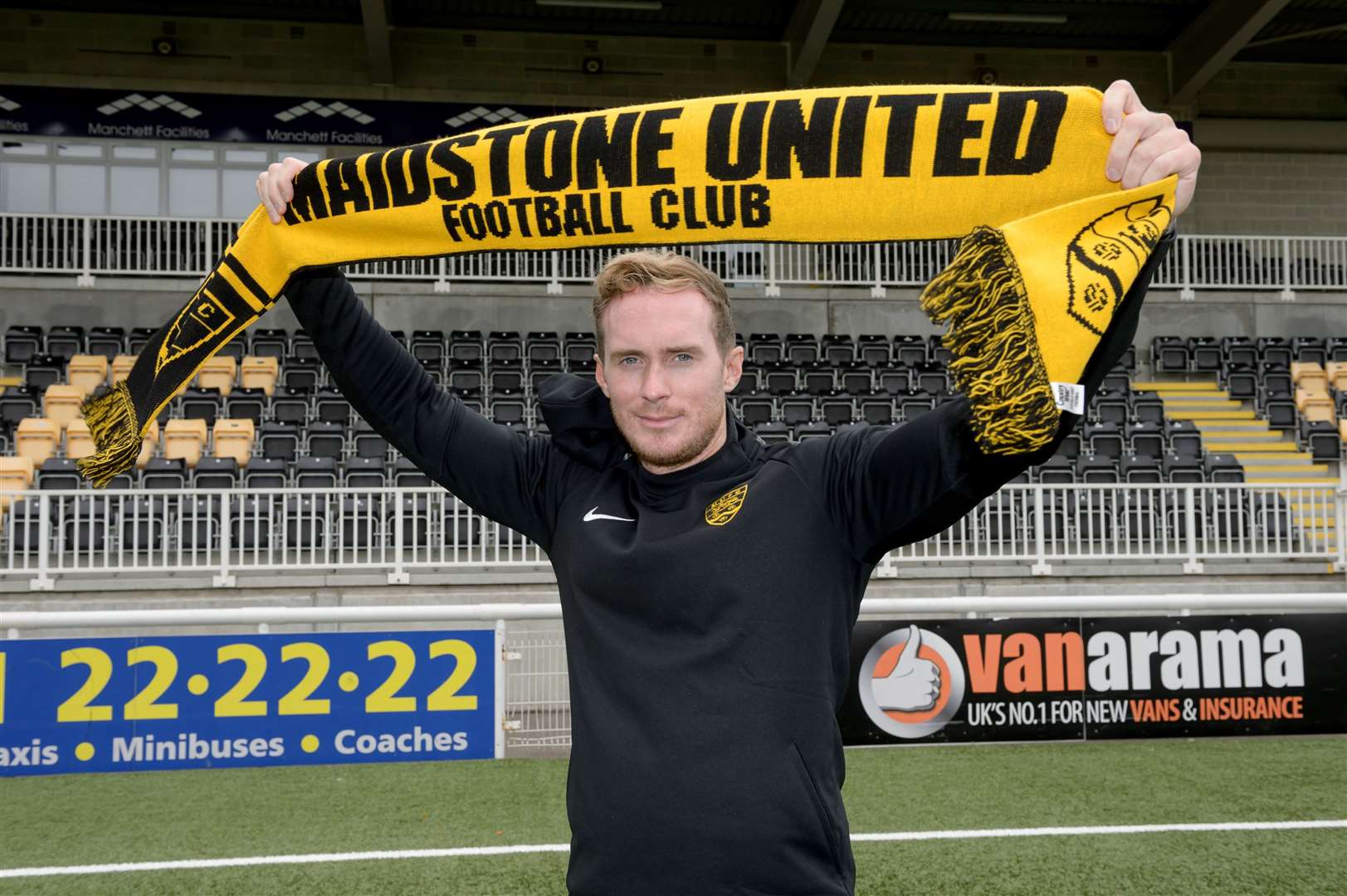 Harry Wheeler is unveiled as Maidstone’s new manager in 2018. Picture: Andy Payton.