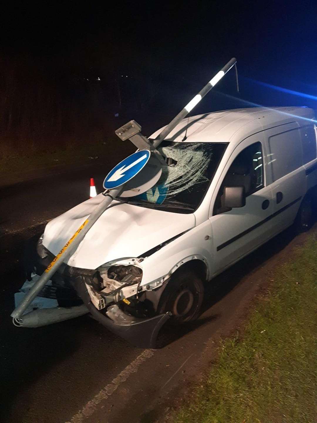 A 45-year-old man was arrested on suspicion of drink driving after crashing in Dartford Road, Horton Kirby. Picture: Kent Police