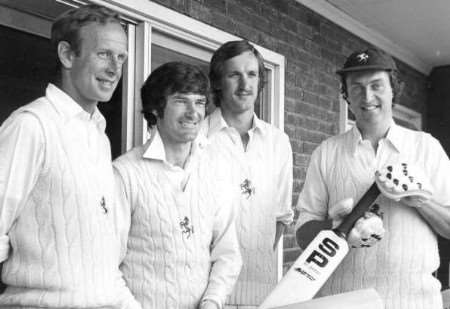 MURDERED: Bob Woolmer, right, with other leading Kent players in the 1980s