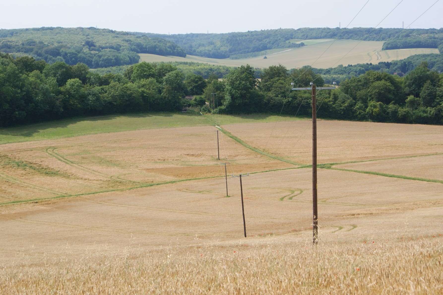 Ranscombe Farm before the power lines were removed