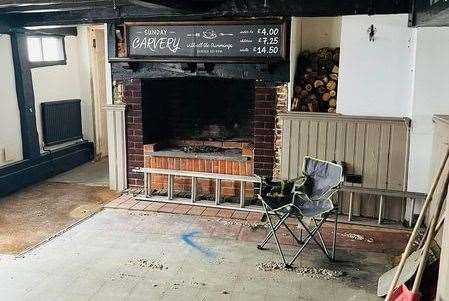 Fire Pit of the Chequers in Aylesford. Picture: Chequers