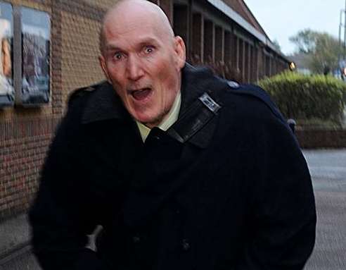 Thornhill becomes animated outside court. Picture: INS News