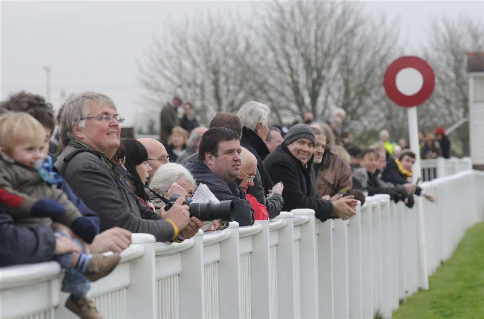 Racing fans at the Folkestone track for the final meeting. Picture: Paul Amos