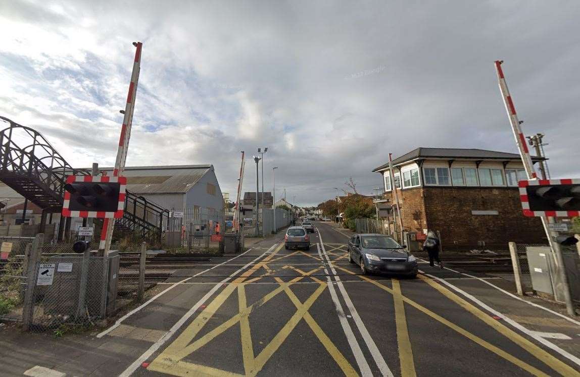 There is a fault with the level crossing in Gillingham Road, Gillingham. Pic: Google