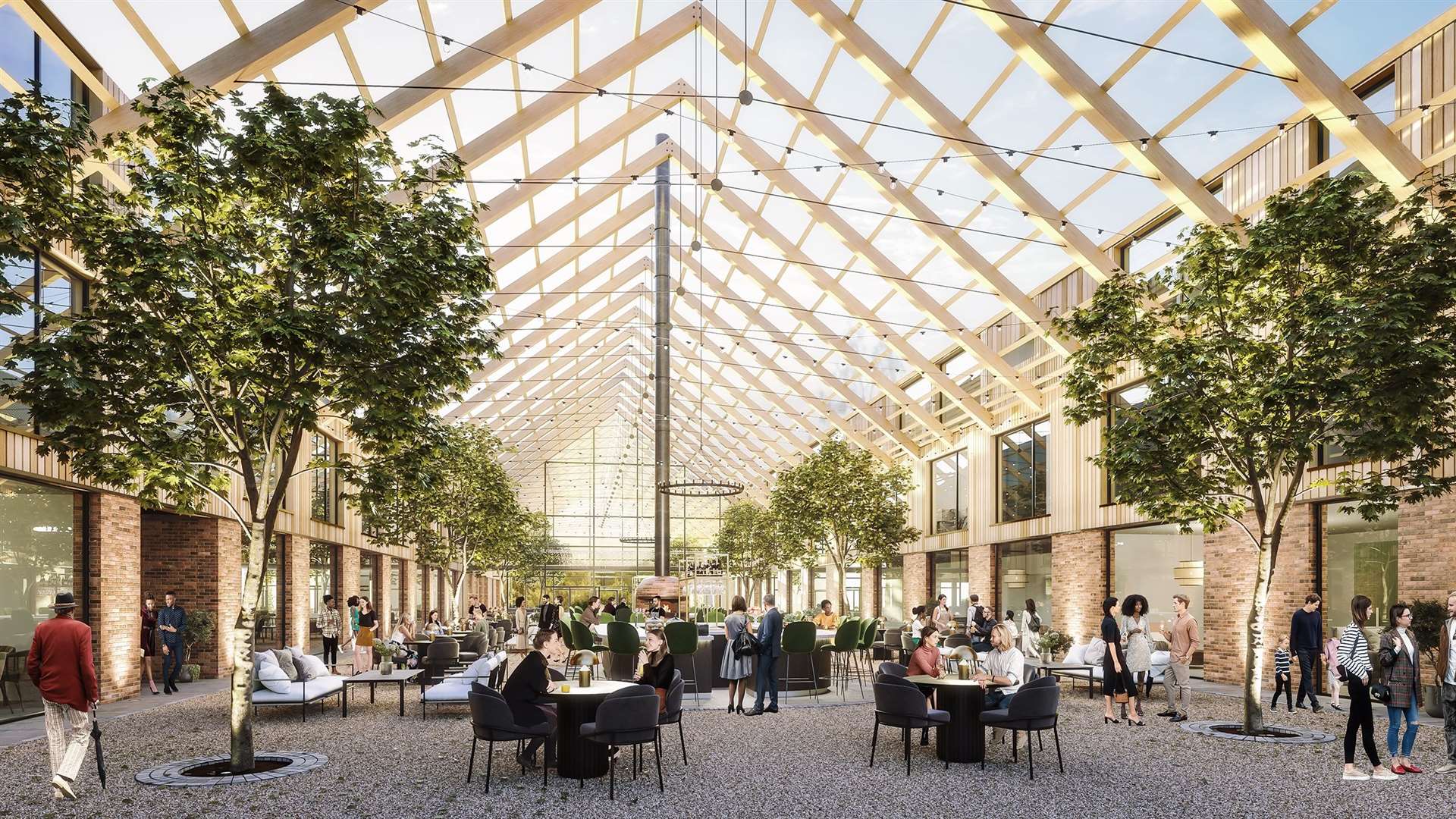 The courtyard at the proposed hotel, which would have 120 rooms. Picture: Betteshanger Country Park