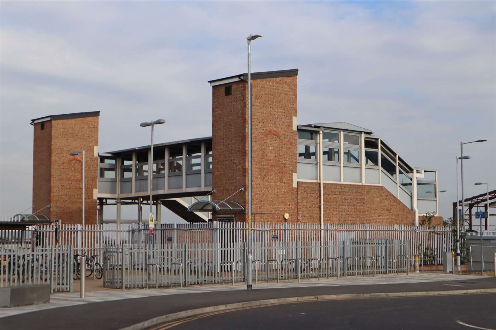 The new pedestrian bridge at Sittingbourne railway station