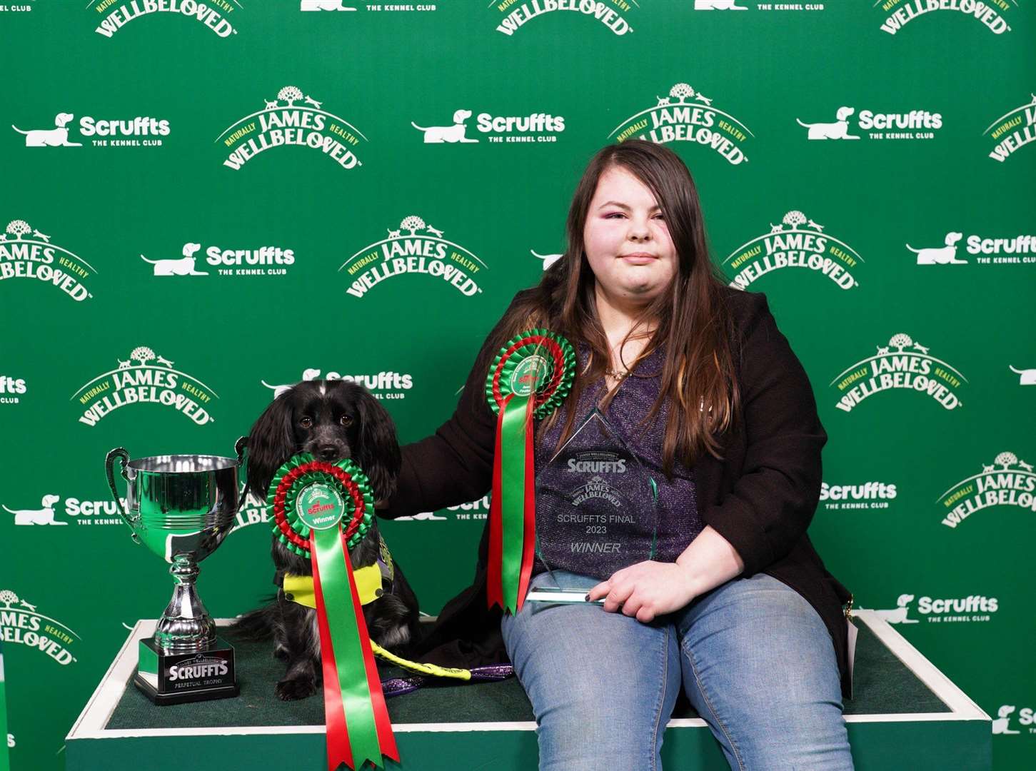 The Scruffts Good Citizen Dog Scheme winner, Delilah with her owner Francesca Cairns. Picture: BeatMedia/The Kennel Club