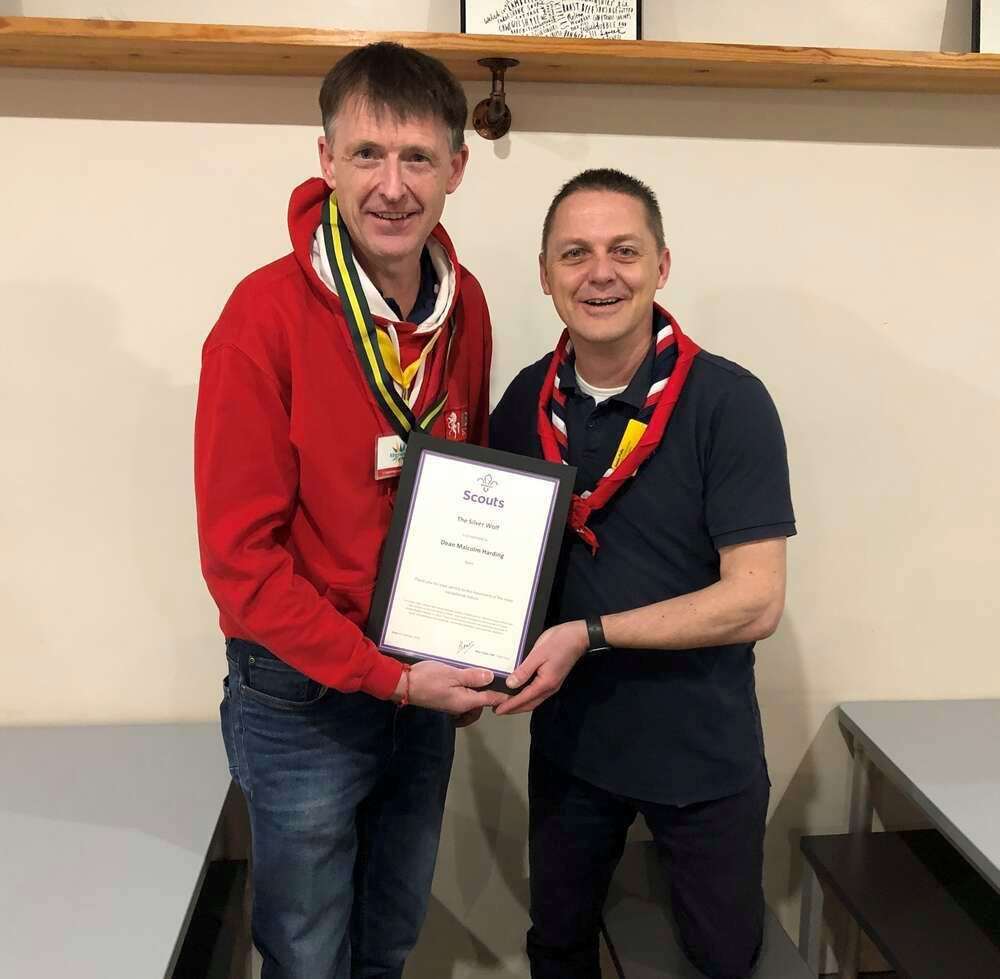 Dean served as the County Commissioner in Kent since 2016 and was honoured with a Silver Wolf award last year. Picture: Kent Scouts