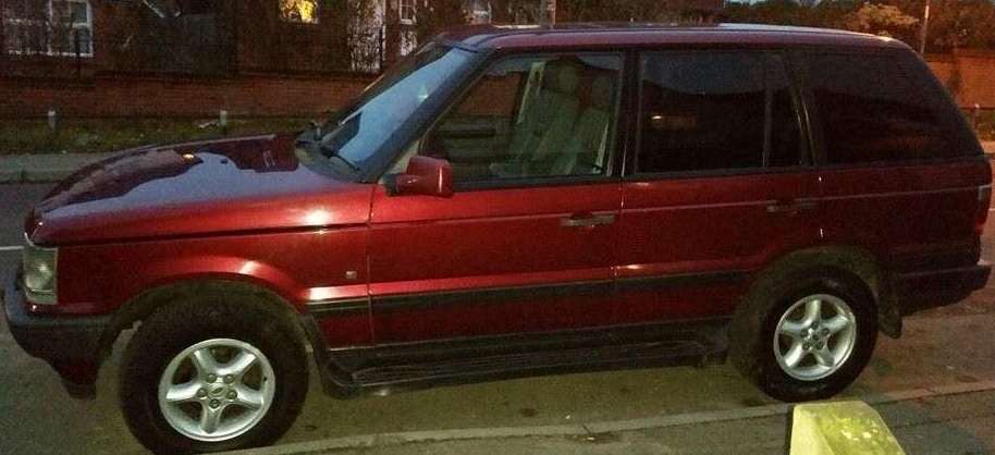The red Range Rover Mr Hayward is said to have been driving