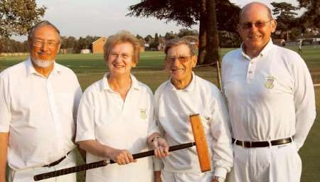Canterbury Croquet Club, the 2008 Secretary’s Shield winners, from left, Michael Poole, Jean Byers, Ted Salisbury and Paul Hill