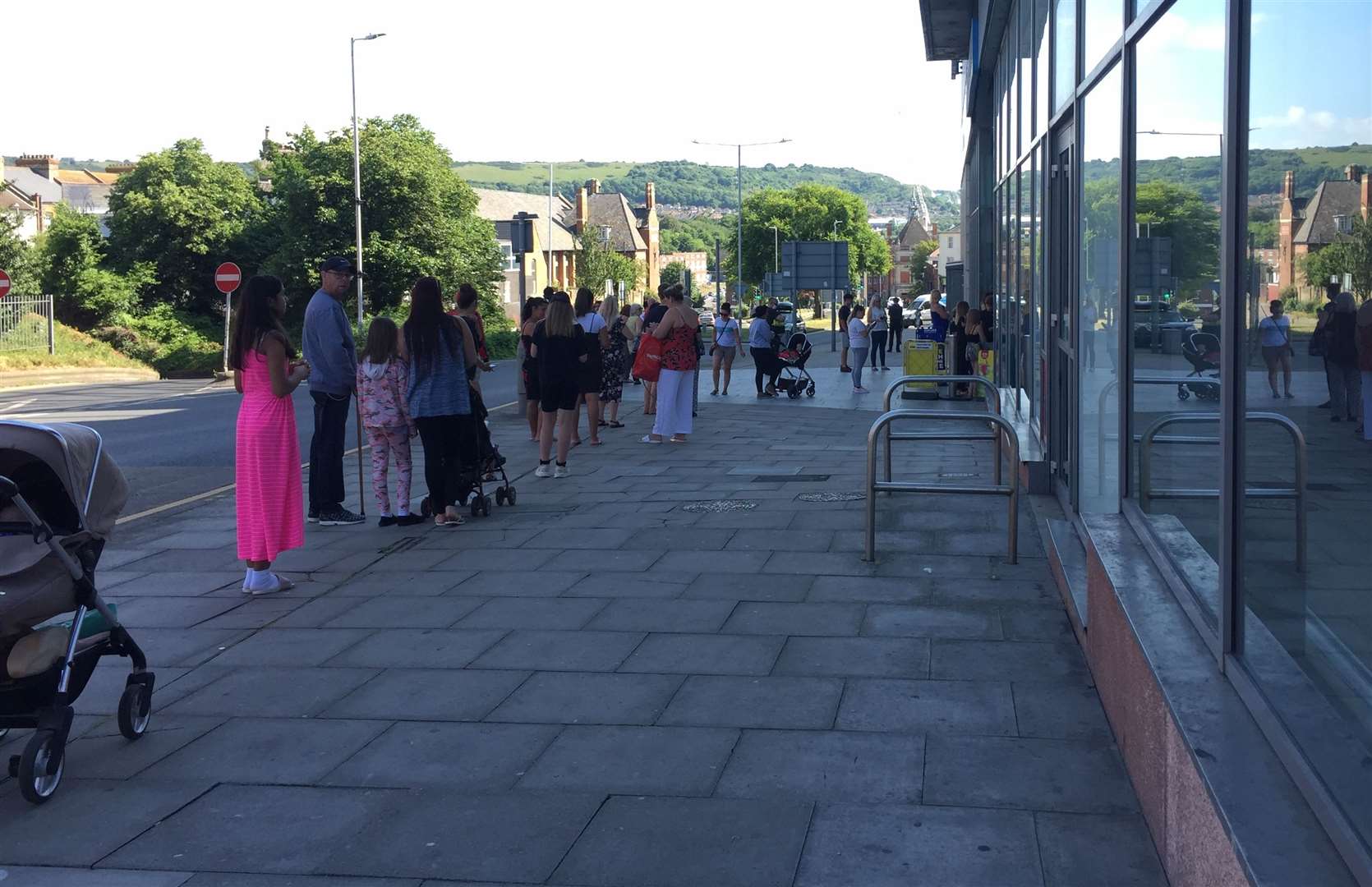 Primark proved particularly popular with shoppers queuing in Folkestone from around 9.30am
