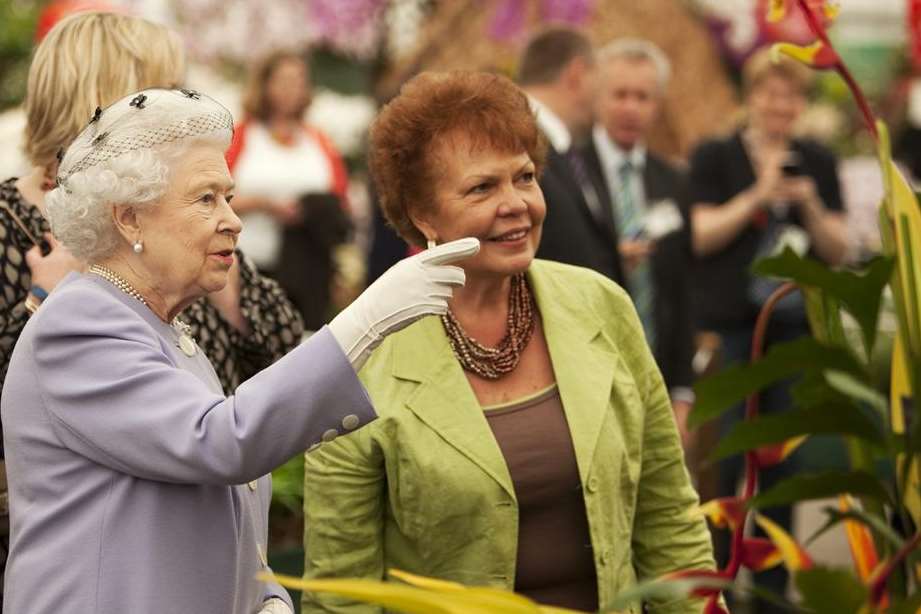 The Queen at last year's Chelsea Flower Show Picture: Andy Paradise