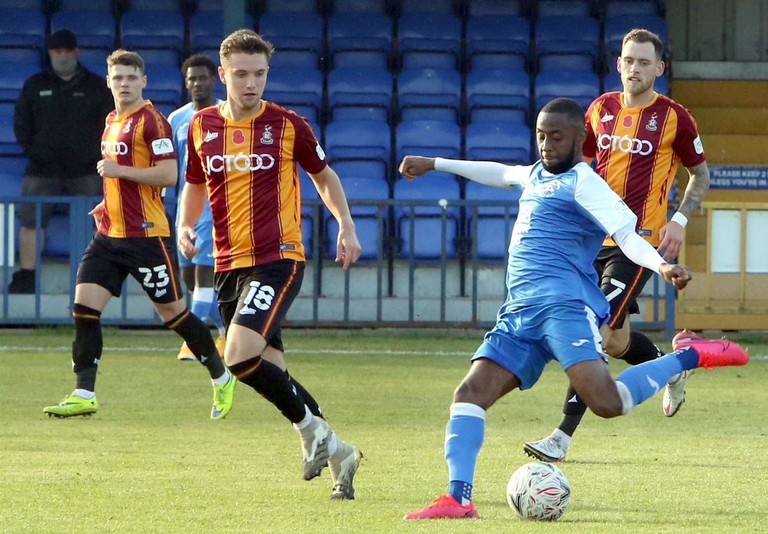 Tonbridge Angels on the attack against Bradford City. Picture: Dave Couldridge (43053834)