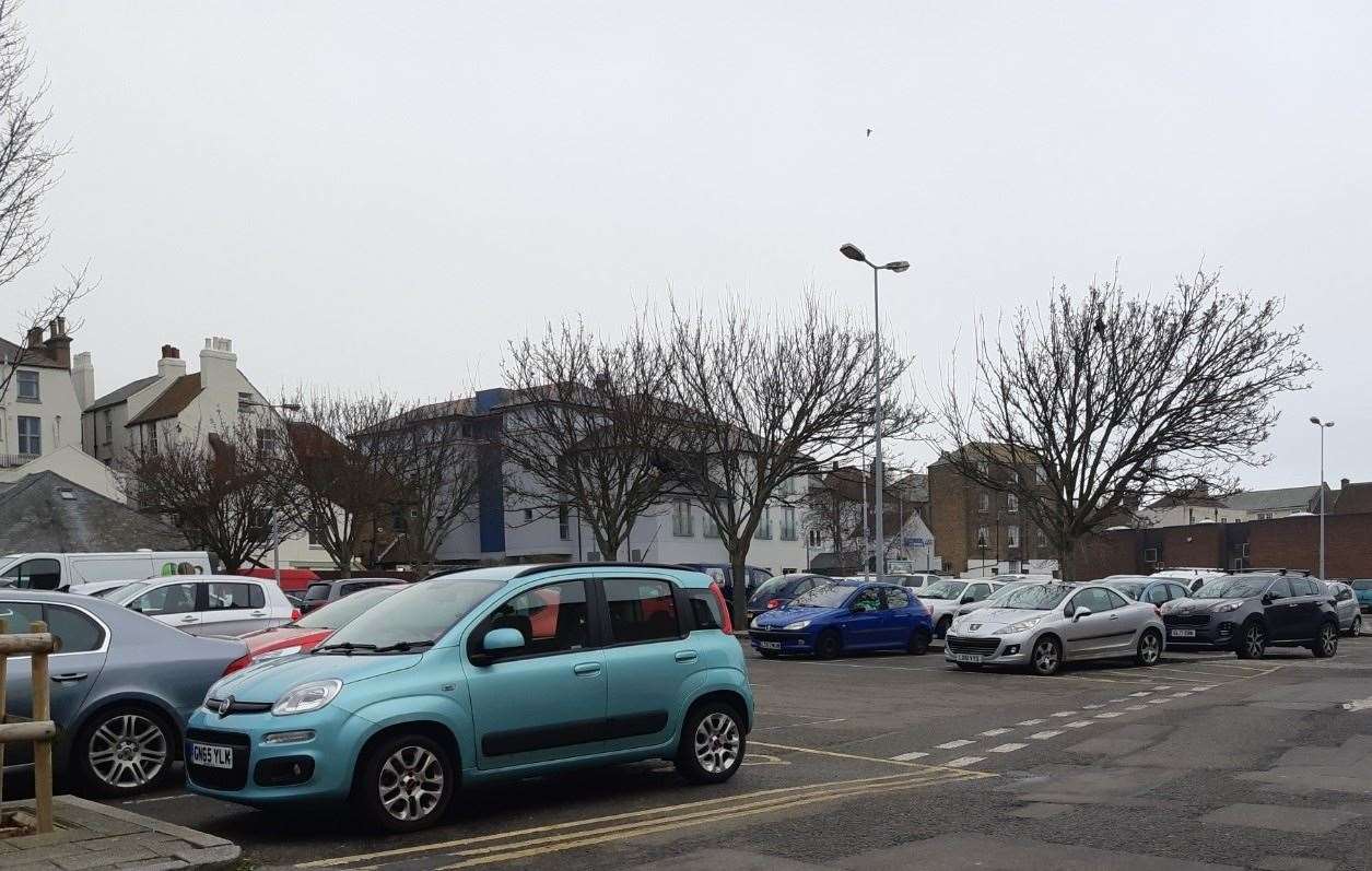 Middle Street car park, Deal. The maximum stay time is reduced to three hours