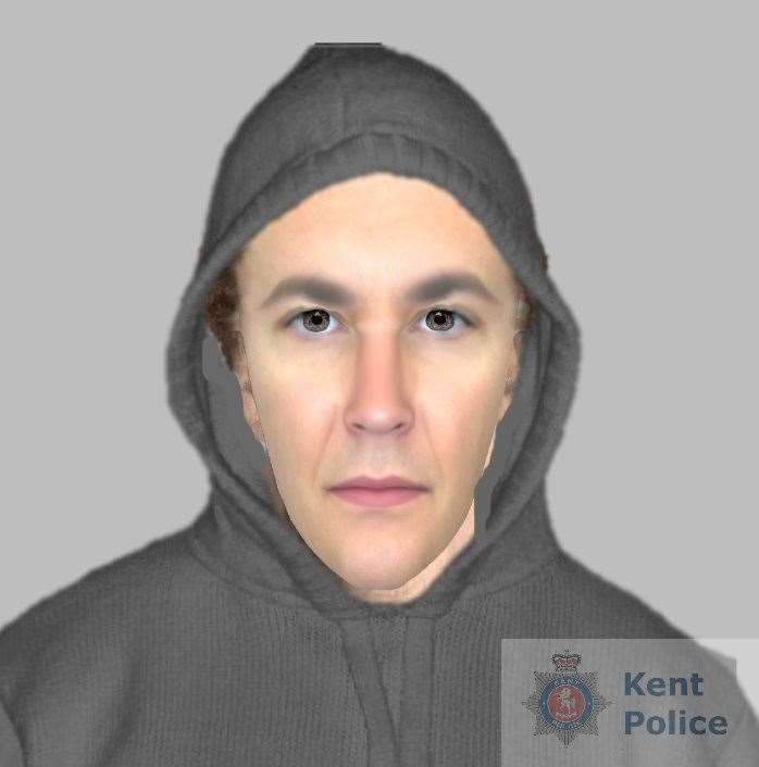 Police released a computer-generated image of a man they wanted to speak to about the burglary. Picture: Kent Police