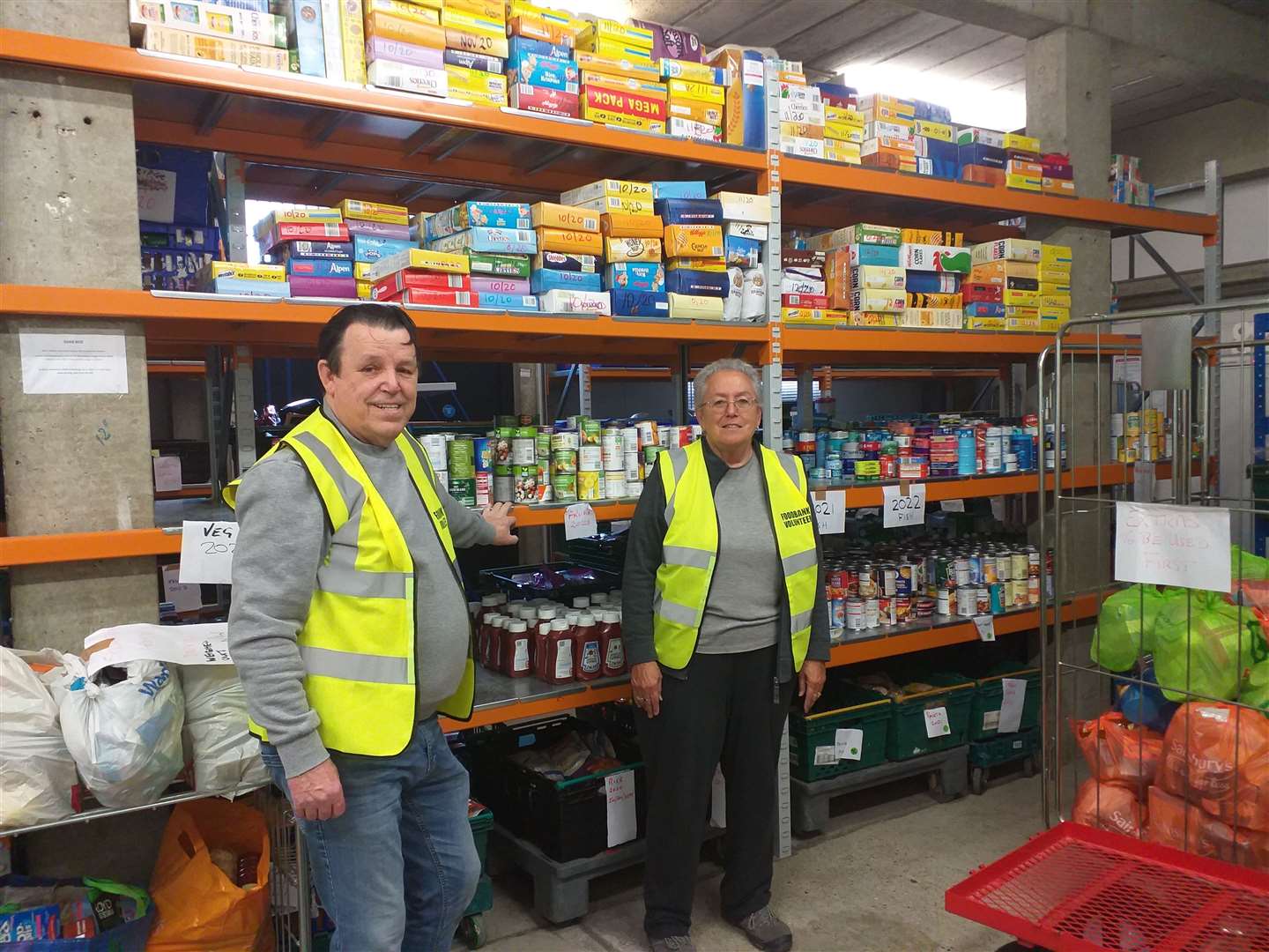 Stock taking at the Deal Area Foodbank