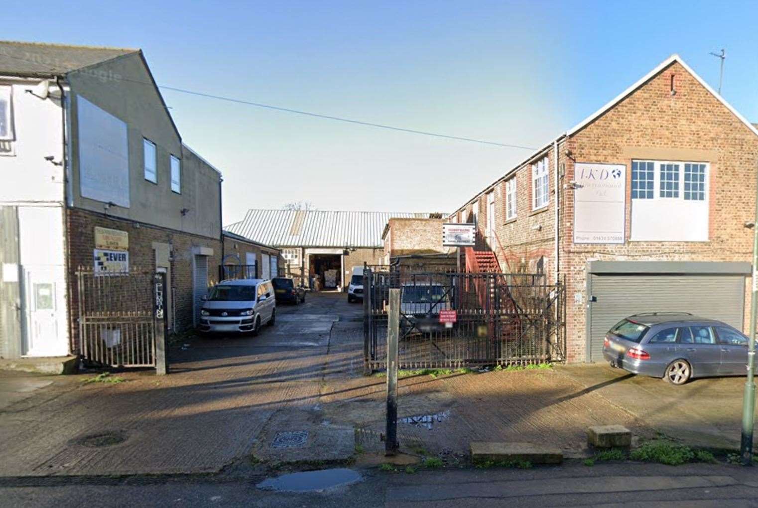 The industrial yard in Napier Road, Gillingham, in which Gabriela's Bar and restaurant is located. Picture: Google Streetview