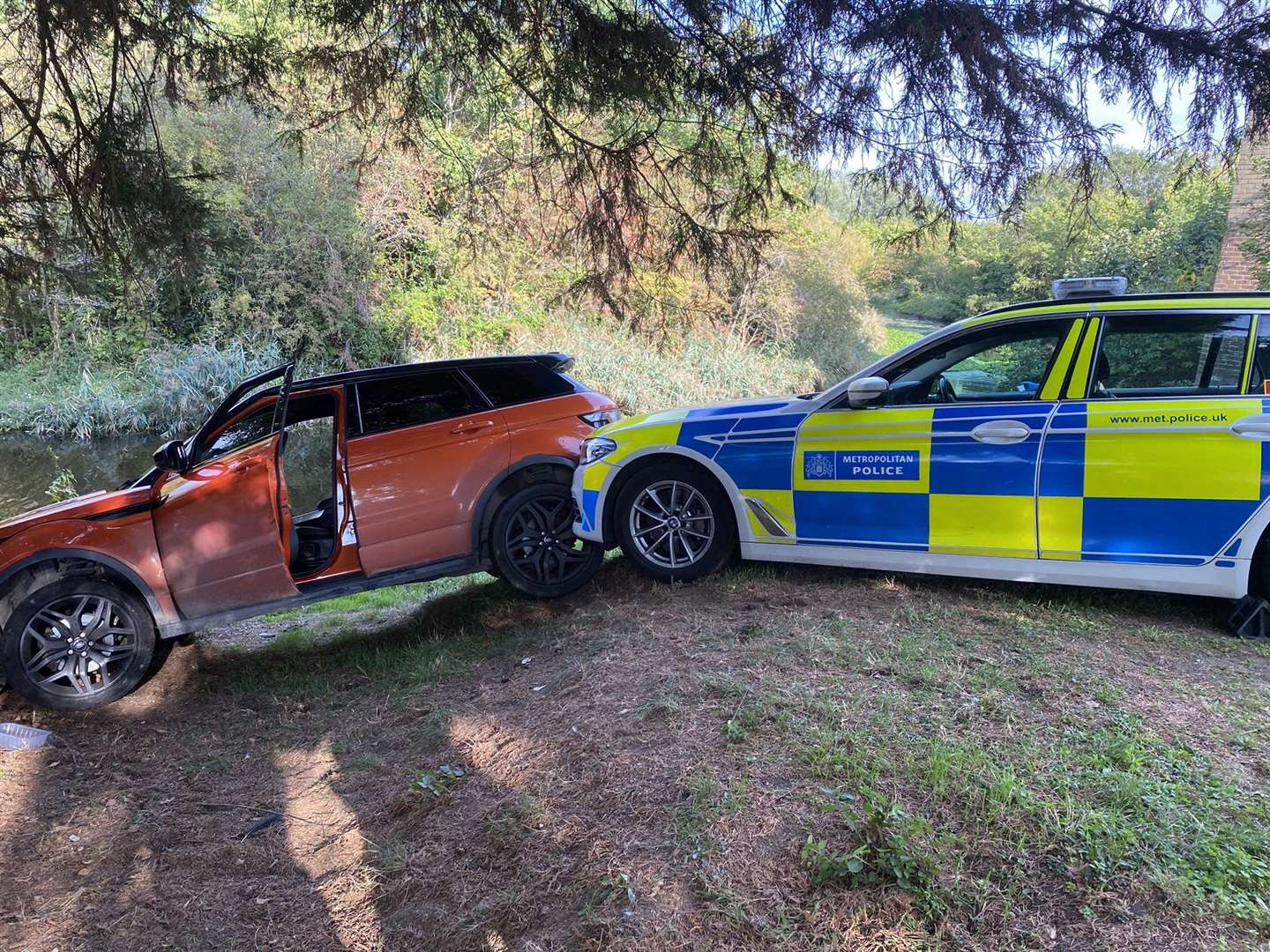 The Land Rover was reportedly involved in a police chase. Photo: Kent Police RPU