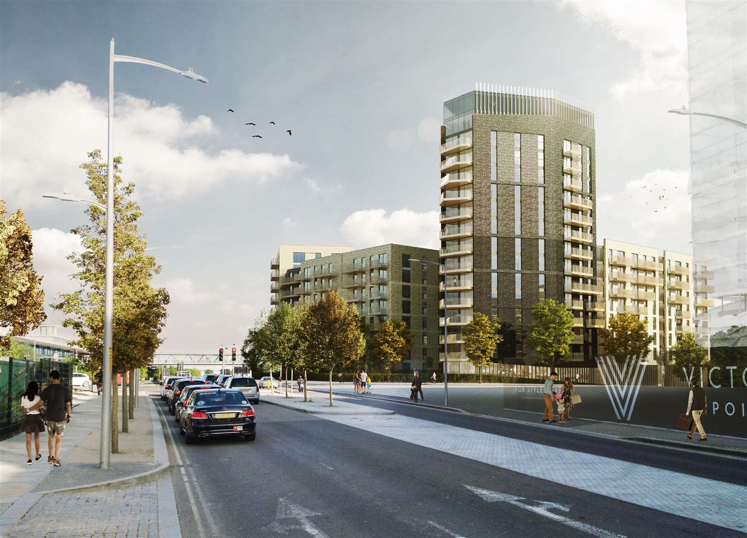 The tower block will go over 16 storeys - this view shows it from Victoria Road. Picture: Blur Studio Ltd