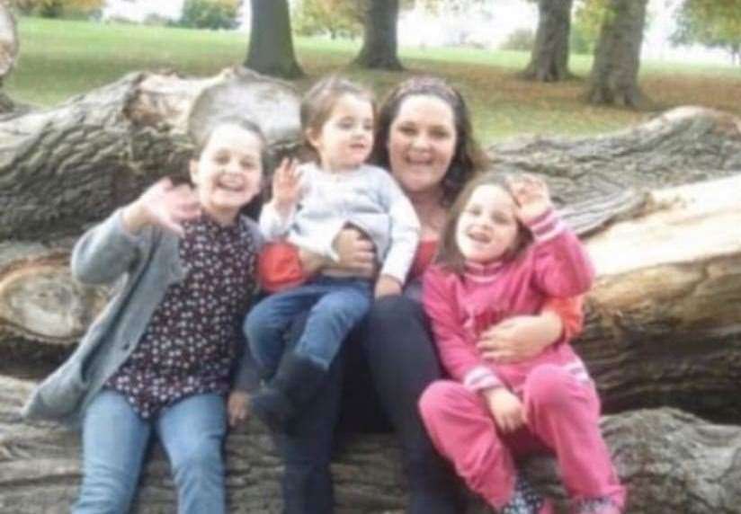 Ms O'Rourke with her three girls. Picture: Facebook