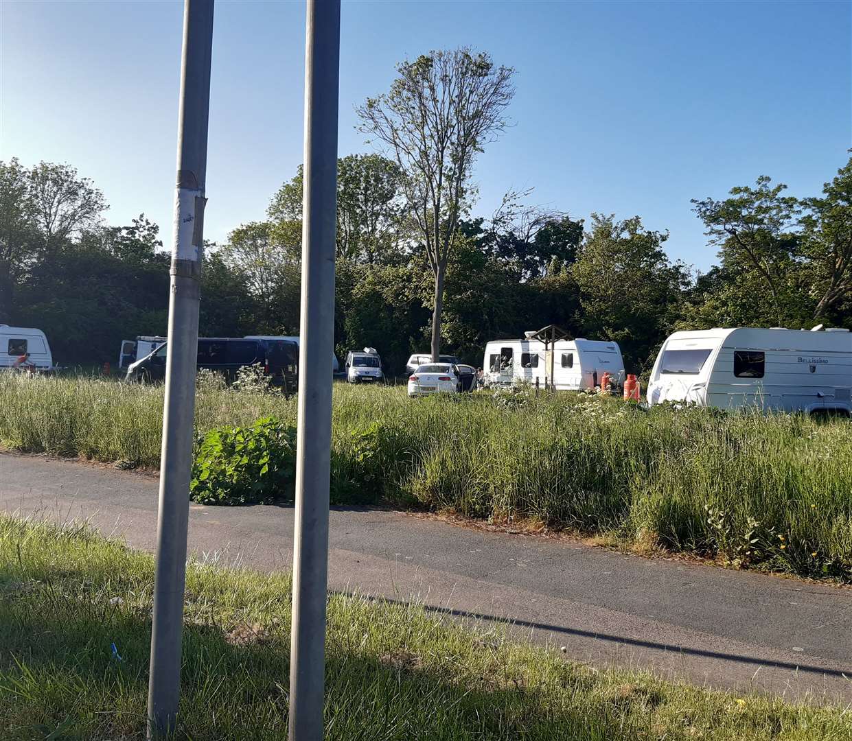 An unauthorised traveller encampment was recently evicted from Dartford Heath.