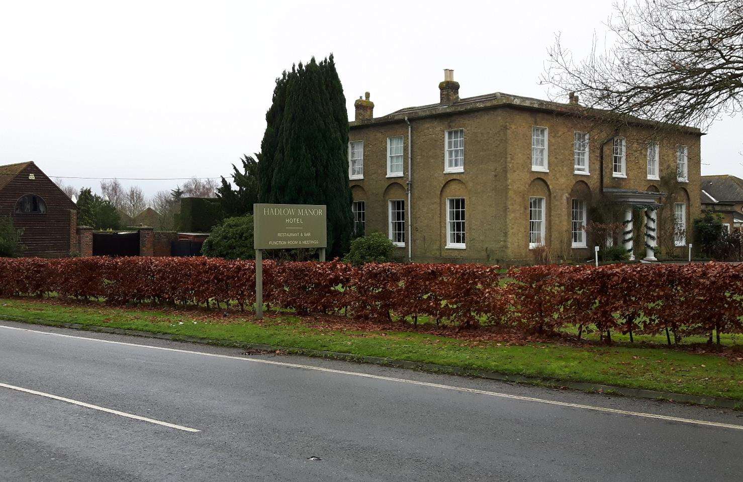 The incident is believed to have happened near The Hadlow Manor Hotel (6248764)