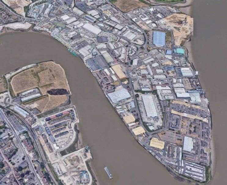 A fair bit of difference! The built-up Medway City Estate as it is now