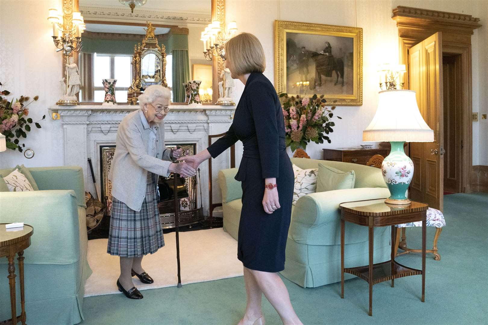 The Queen welcomed Liz Truss during an audience at Balmoral, where she invited the newly elected Conservative Party leader to become PM (Jane Barlow/PA)