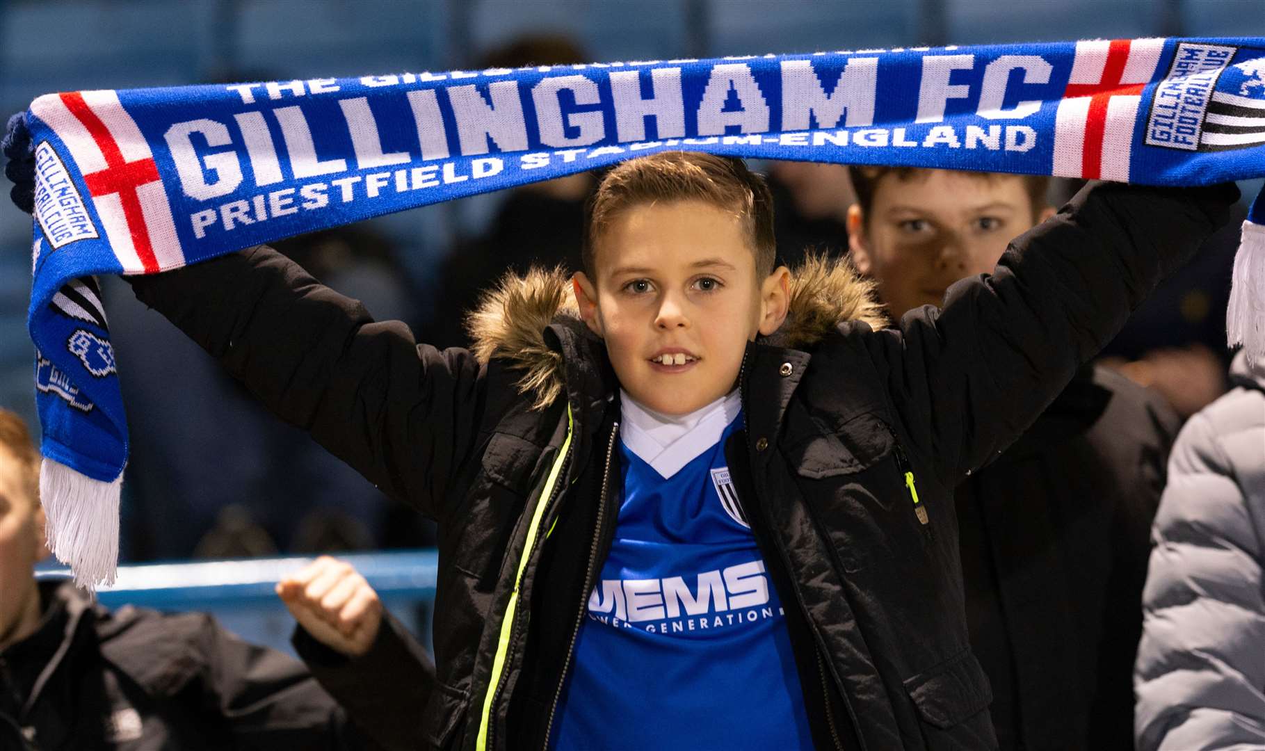 A young Gills fan gets into the FA Cup spirit against West Ham Picture: Ady Kerry