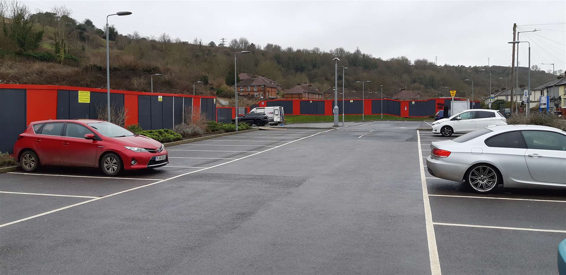 Buckland Hospital's overspill car park is regularly underused because hospital users park in free bays on the road which residents have to pay for