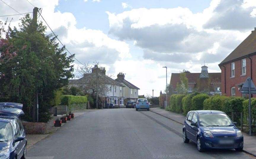 Residents reported seeing the clown in Queen's Road, Ash, near Sandwich. Picture: Google