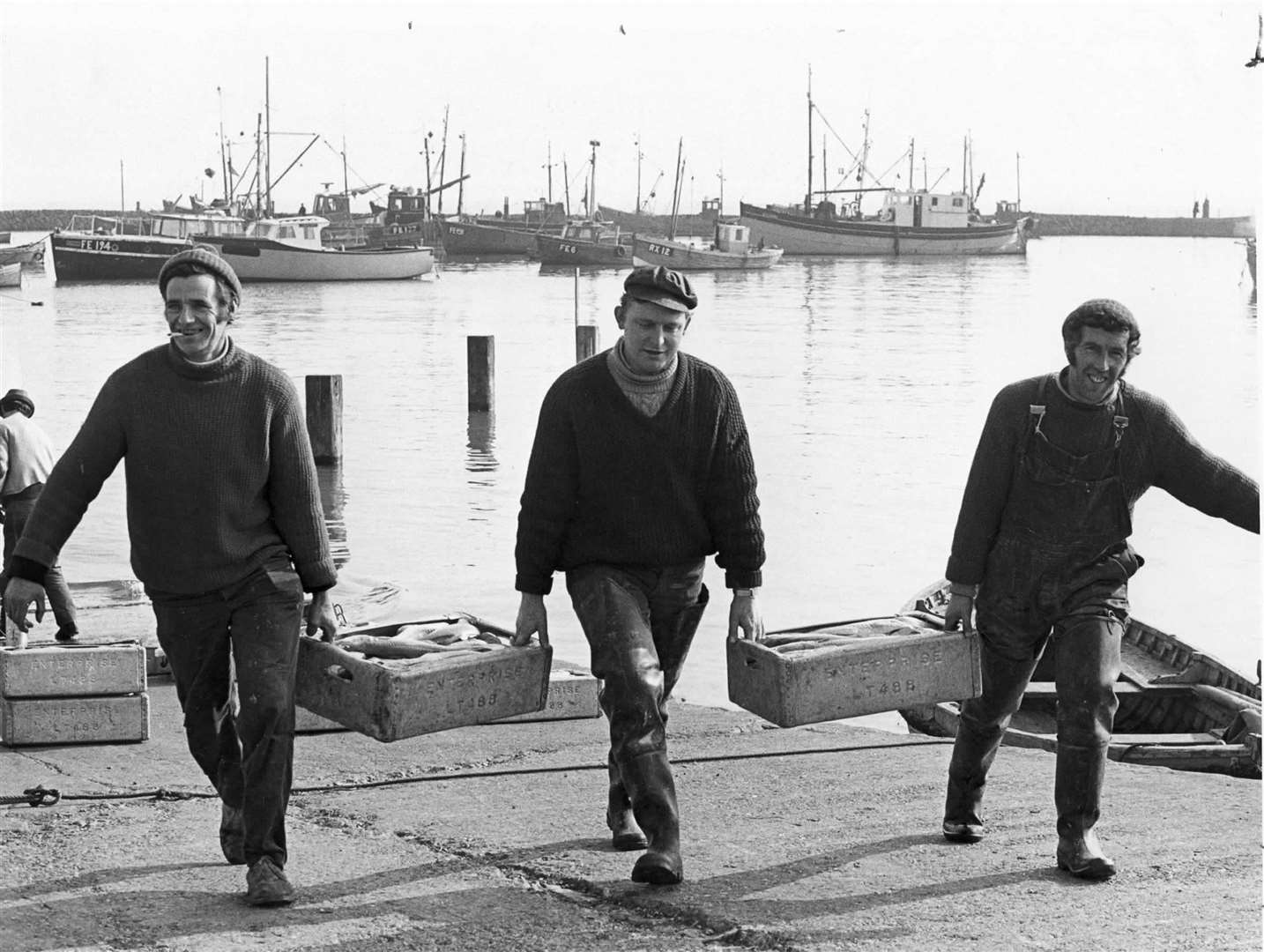 Fishermen at Folkestone in 1971