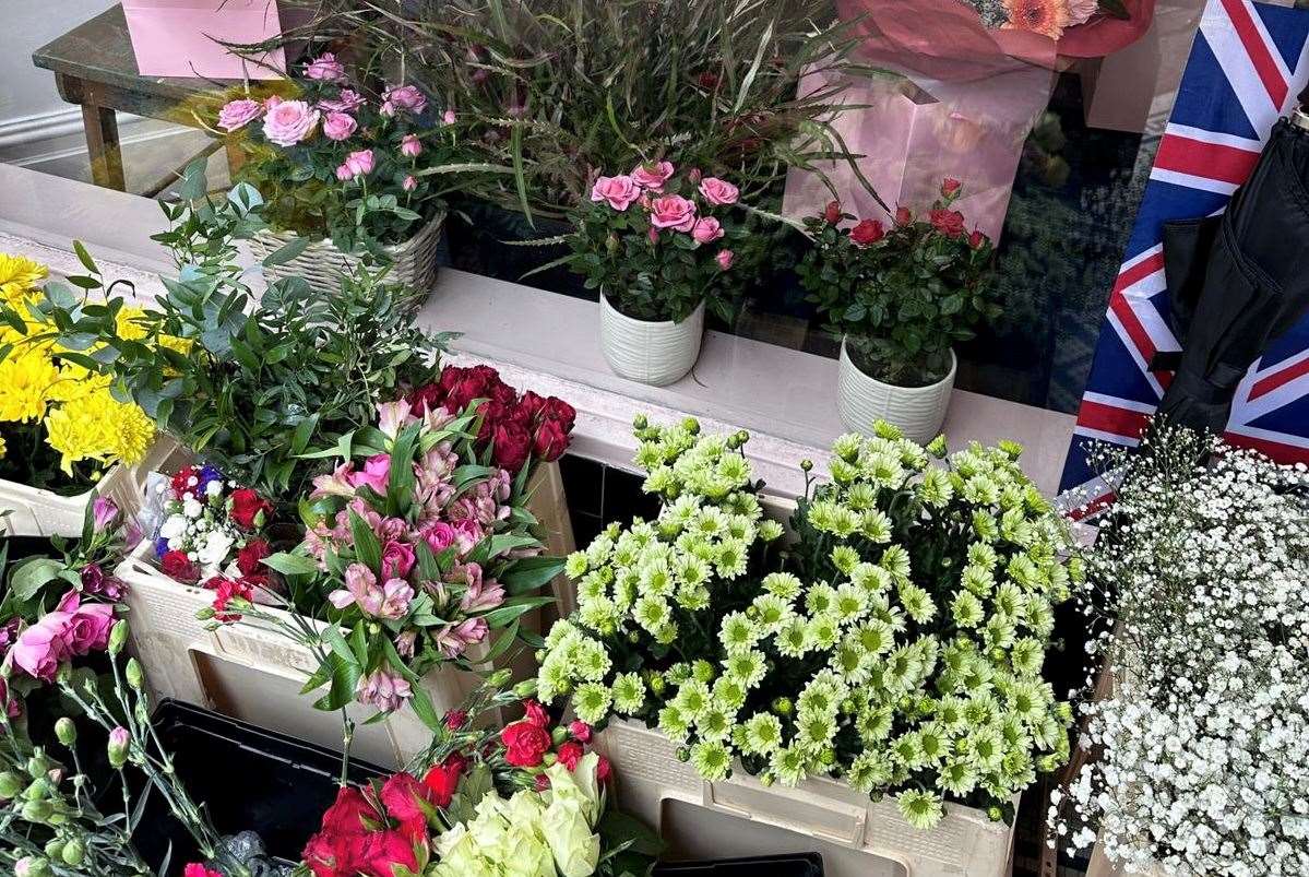 Cheran's Bakery in Rochester was turned into a florist for Netflix’s filming of The Crown. Picture: Cheran Friedman