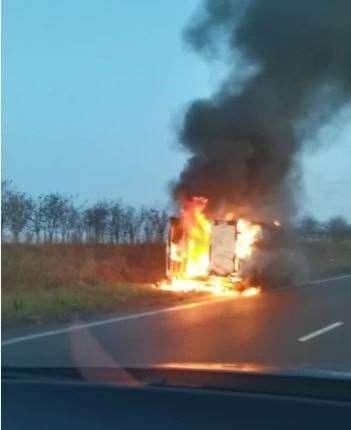 A van was found on fire on Hengist Way