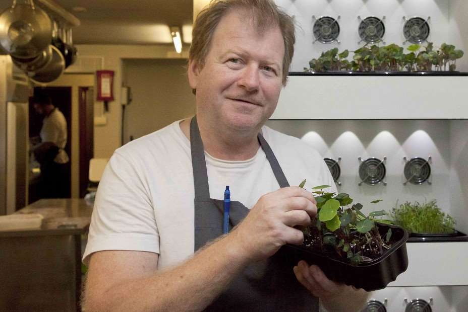 Graham Garrett, chef at the West House restaurant, Biddenden, uses Evogro's technology
